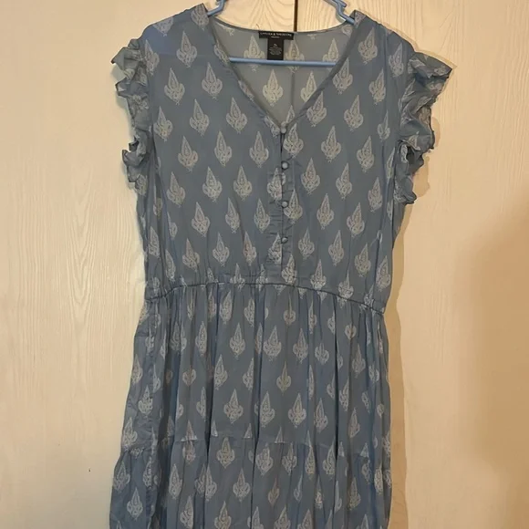 Chelsea & Theodore Dresses | Chelsea & Theodore Maxi Dress | Color: Blue/White | Size: XL | Hfdeck's Closet